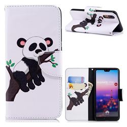 Tree Panda Leather Wallet Case for Huawei P20
