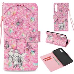 Flower Dreamcatcher 3D Painted Leather Wallet Case for Huawei P20