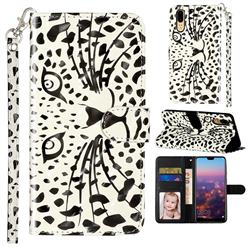 Leopard Panther 3D Leather Phone Holster Wallet Case for Huawei P20