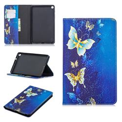 Golden Butterflies Folio Stand Leather Wallet Case for Samsung Galaxy Tab A 8.0 2019 P200 (Tab A Plus 8)