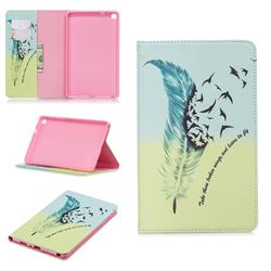 Feather Bird Folio Stand Leather Wallet Case for Samsung Galaxy Tab A 8.0 2019 P200 (Tab A Plus 8)