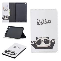 Hello Panda Folio Stand Tablet Leather Wallet Case for Samsung Galaxy Tab A 8.0 2019 P200 (Tab A Plus 8)