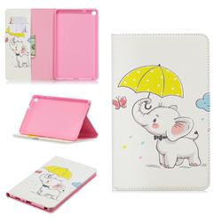 Umbrella Elephant Folio Stand Tablet Leather Wallet Case for Samsung Galaxy Tab A 8.0 2019 P200 (Tab A Plus 8)