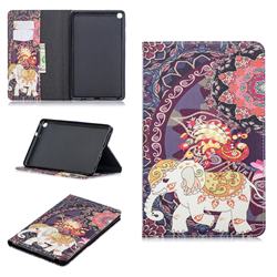 Totem Flower Elephant Folio Stand Tablet Leather Wallet Case for Samsung Galaxy Tab A 8.0 2019 P200 (Tab A Plus 8)