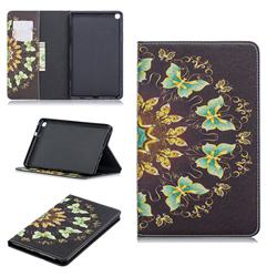 Circle Butterflies Folio Stand Tablet Leather Wallet Case for Samsung Galaxy Tab A 8.0 2019 P200 (Tab A Plus 8)