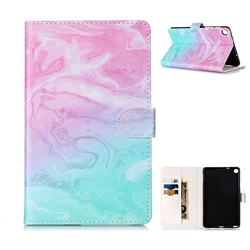 Pink Green Marble Folio Flip Stand PU Leather Wallet Case for Samsung Galaxy Tab A 8.0 2019 P200 (Tab A Plus 8)