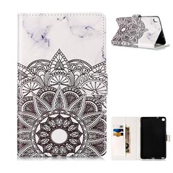 Marble Mandala Folio Flip Stand PU Leather Wallet Case for Samsung Galaxy Tab A 8.0 2019 P200 (Tab A Plus 8)