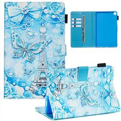 Tower Butterfly Matte Leather Wallet Tablet Case for Samsung Galaxy Tab A 8.0 2019 P200 (Tab A Plus 8)