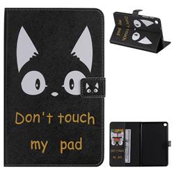 Cat Ears Folio Flip Stand Leather Wallet Case for Samsung Galaxy Tab A 8.0 2019 P200 (Tab A Plus 8)