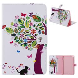 Cat and Tree Folio Flip Stand Leather Wallet Case for Samsung Galaxy Tab A 8.0 2019 P200 (Tab A Plus 8)