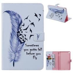 Feather Birds Folio Flip Stand Leather Wallet Case for Samsung Galaxy Tab A 8.0 2019 P200 (Tab A Plus 8)