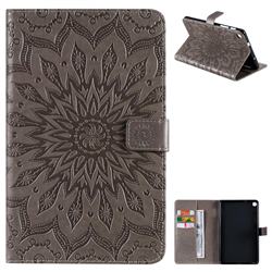 Embossing Sunflower Leather Flip Cover for Samsung Galaxy Tab A 8.0 2019 P200 (Tab A Plus 8) - Gray