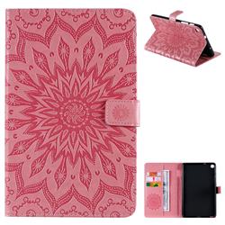 Embossing Sunflower Leather Flip Cover for Samsung Galaxy Tab A 8.0 2019 P200 (Tab A Plus 8) - Pink