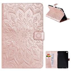 Embossing Sunflower Leather Flip Cover for Samsung Galaxy Tab A 8.0 2019 P200 (Tab A Plus 8) - Rose Gold