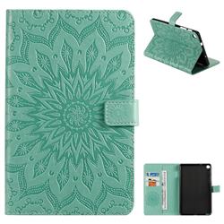 Embossing Sunflower Leather Flip Cover for Samsung Galaxy Tab A 8.0 2019 P200 (Tab A Plus 8) - Green