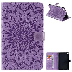 Embossing Sunflower Leather Flip Cover for Samsung Galaxy Tab A 8.0 2019 P200 (Tab A Plus 8) - Purple