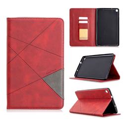 Binfen Color Prismatic Slim Magnetic Sucking Stitching Wallet Flip Cover for Samsung Galaxy Tab A 8.0 2019 P200 (Tab A Plus 8) - Red