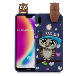 Bad Owl Soft 3D Climbing Doll Soft Case for Huawei P20 Lite