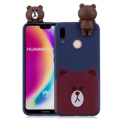 Cute Bear Soft 3D Climbing Doll Soft Case for Huawei P20 Lite