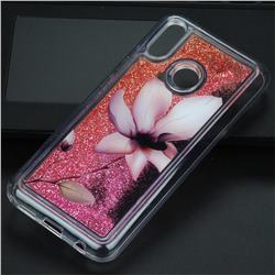 Lotus Glassy Glitter Quicksand Dynamic Liquid Soft Phone Case for Huawei P20 Lite