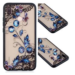 Butterfly Lace Diamond Flower Soft TPU Back Cover for Huawei P20 Lite