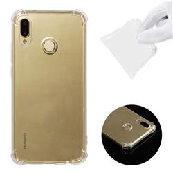 Anti-fall Clear Soft Back Cover for Huawei P20 Lite - Transparent