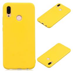Candy Soft Silicone Protective Phone Case for Huawei P20 Lite - Yellow