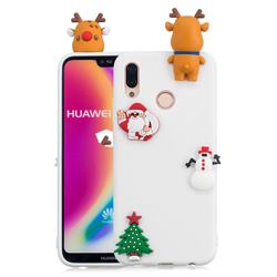 White Elk Christmas Xmax Soft 3D Silicone Case for Huawei P20 Lite