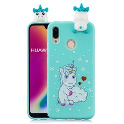 Heart Unicorn Soft 3D Climbing Doll Soft Case for Huawei P20 Lite