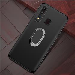Anti-fall Invisible 360 Rotating Ring Grip Holder Kickstand Phone Cover for Huawei P20 Lite - Black