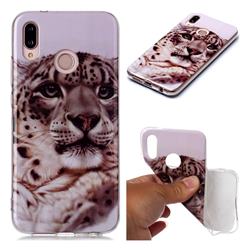 White Leopard Soft TPU Cell Phone Back Cover for Huawei P20 Lite