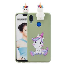 Cute Unicorn Soft 3D Climbing Doll Stand Soft Case for Huawei P20 Lite