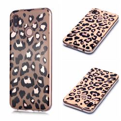 Leopard Galvanized Rose Gold Marble Phone Back Cover for Huawei P20 Lite