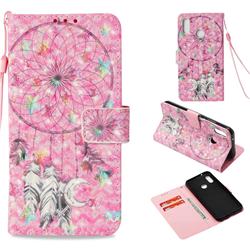Flower Dreamcatcher 3D Painted Leather Wallet Case for Huawei P20 Lite