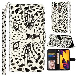 Leopard Panther 3D Leather Phone Holster Wallet Case for Huawei P20 Lite