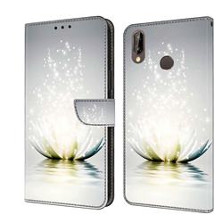 Flare lotus Crystal PU Leather Protective Wallet Case Cover for Huawei P20 Lite