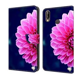 Pink Petals Crystal PU Leather Protective Wallet Case Cover for Huawei P20 Lite