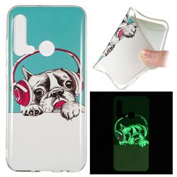 Headphone Puppy Noctilucent Soft TPU Back Cover for Huawei P20 Lite(2019)