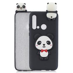 Red Bow Panda Soft 3D Climbing Doll Soft Case for Huawei P20 Lite(2019)