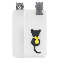 Little Black Cat Soft 3D Climbing Doll Soft Case for Huawei P20 Lite(2019)