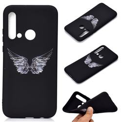 Wings Chalk Drawing Matte Black TPU Phone Cover for Huawei P20 Lite(2019)