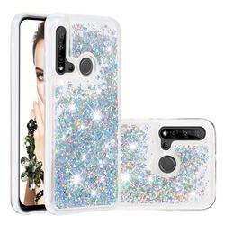 Dynamic Liquid Glitter Quicksand Sequins TPU Phone Case for Huawei P20 Lite(2019) - Silver