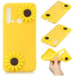 Yellow Sunflower Soft 3D Silicone Case for Huawei P20 Lite(2019)