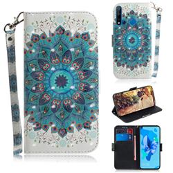 Peacock Mandala 3D Painted Leather Wallet Phone Case for Huawei P20 Lite(2019)