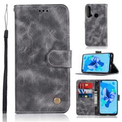 Luxury Retro Leather Wallet Case for Huawei P20 Lite(2019) - Gray