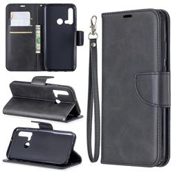 Classic Sheepskin PU Leather Phone Wallet Case for Huawei P20 Lite(2019) - Black