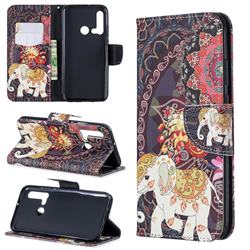 Totem Flower Elephant Leather Wallet Case for Huawei P20 Lite(2019)