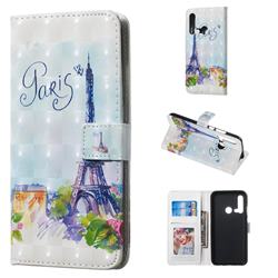 Paris Tower 3D Painted Leather Phone Wallet Case for Huawei P20 Lite(2019)