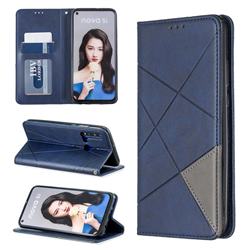 Prismatic Slim Magnetic Sucking Stitching Wallet Flip Cover for Huawei P20 Lite(2019) - Blue