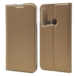 Ultra Slim Card Magnetic Automatic Suction Leather Wallet Case for Huawei P20 Lite(2019) - Champagne